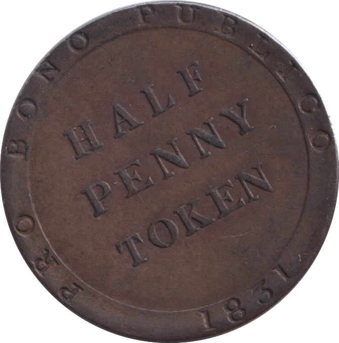 1831 HALFPENNY TOKEN ISLE OF MAN - WORLD COINS - Cambridgeshire Coins
