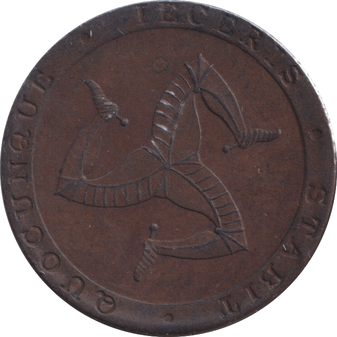 1831 HALFPENNY TOKEN ISLE OF MAN - WORLD COINS - Cambridgeshire Coins