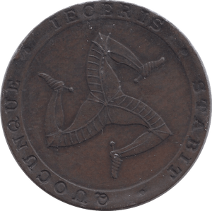1831 HALFPENNY TOKEN ISLE OF MAN - WORLD COINS - Cambridgeshire Coins