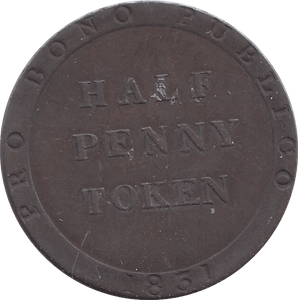 1831 HALFPENNY TOKEN ISLE OF MAN - WORLD COINS - Cambridgeshire Coins