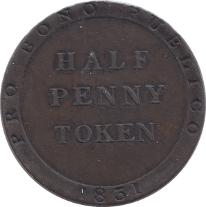1831 HALFPENNY TOKEN ISLE OF MAN - WORLD COINS - Cambridgeshire Coins