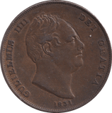 1831 PENNY (EF) - PENNY - Cambridgeshire Coins