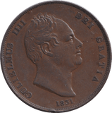 1831 PENNY ( GVF ) - PENNY - Cambridgeshire Coins