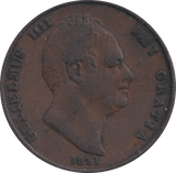 1831 PENNY WILLIAM IIII ( FINE ) - PENNY - Cambridgeshire Coins