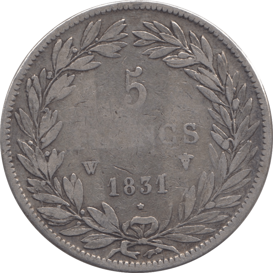 1831 SILVER FRANCE 5 FRANCS - WORLD COINS - Cambridgeshire Coins