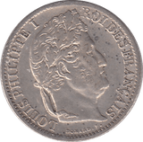 1831 SILVER HALF FRANC FRANCE - SILVER WORLD COINS - Cambridgeshire Coins
