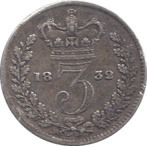1832 MAUNDY THREEPENCE ( GVF ) - MAUNDY THREEPENCE - Cambridgeshire Coins