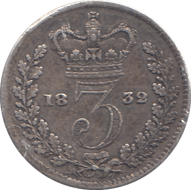 1832 MAUNDY THREEPENCE ( GVF ) - MAUNDY THREEPENCE - Cambridgeshire Coins