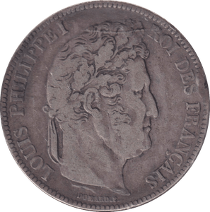 1832 SILVER 5 FRANC FRANCE - SILVER WORLD COINS - Cambridgeshire Coins
