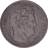 1832 SILVER 5 FRANC FRANCE - SILVER WORLD COINS - Cambridgeshire Coins