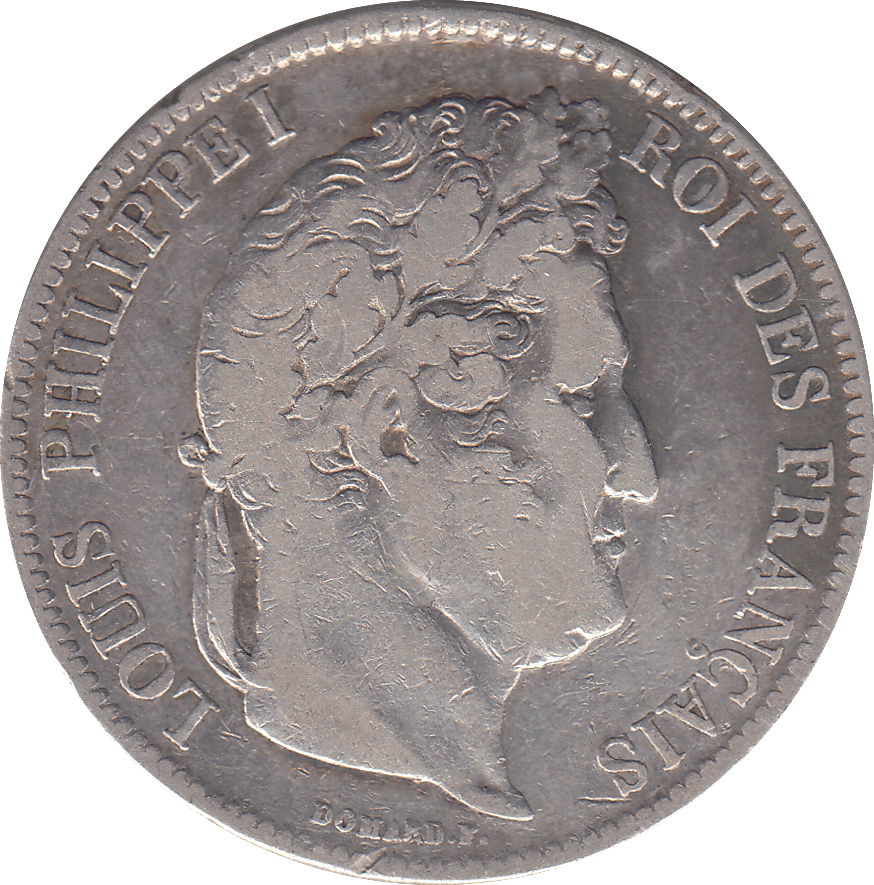 1832 SILVER 5 FRANCS - WORLD COINS - Cambridgeshire Coins
