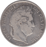1832 SILVER 5 FRANCS - WORLD COINS - Cambridgeshire Coins