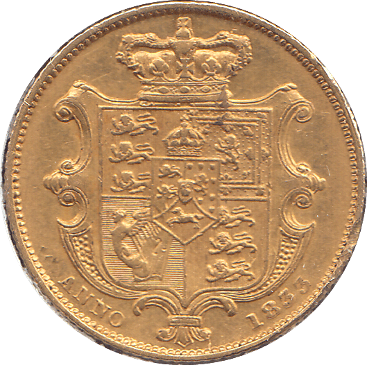 1833 GOLD SOVEREIGN ( GVF ) - SOVEREIGN - Cambridgeshire Coins