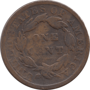1833 ONE CENT USA - WORLD COINS - Cambridgeshire Coins