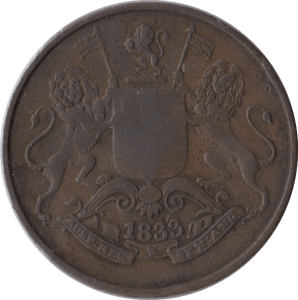 1833 QUARTER ANNA BOMBAY - WORLD COINS - Cambridgeshire Coins