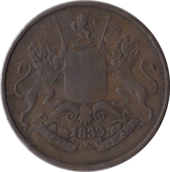 1833 QUARTER ANNA BOMBAY - WORLD COINS - Cambridgeshire Coins