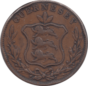 1834 EIGHT DOUBLES GUERNSEY - WORLD COINS - Cambridgeshire Coins