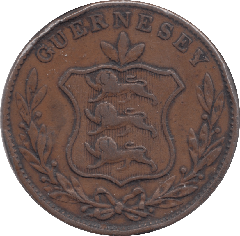 1834 EIGHT DOUBLES GUERNSEY - WORLD COINS - Cambridgeshire Coins