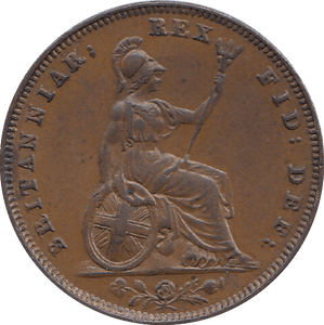 1834 FARTHING ( AUNC ) - FARTHING - Cambridgeshire Coins