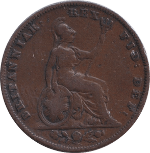 1834 FARTHING ( FINE ) - FARTHING - Cambridgeshire Coins