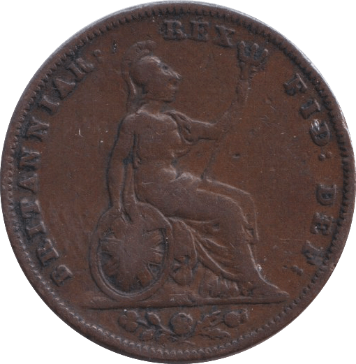 1834 FARTHING ( FINE ) - FARTHING - Cambridgeshire Coins