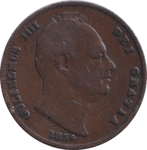 1834 FARTHING ( FINE ) - FARTHING - Cambridgeshire Coins