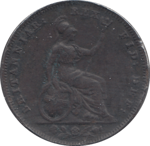 1834 FARTHING ( FINE ) - FARTHING - Cambridgeshire Coins