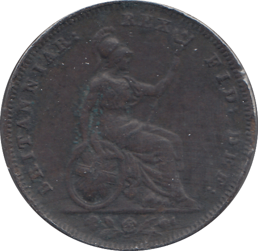 1834 FARTHING ( FINE ) - FARTHING - Cambridgeshire Coins
