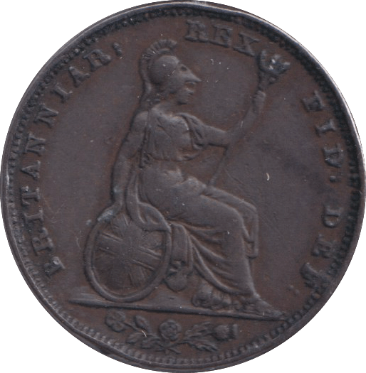 1834 FARTHING ( GF ) - FARTHING - Cambridgeshire Coins