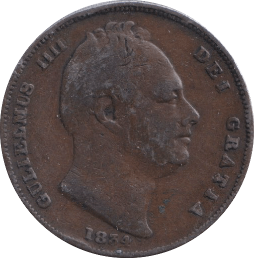 1834 FARTHING ( GF ) - FARTHING - Cambridgeshire Coins
