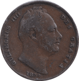 1834 FARTHING ( GF ) - FARTHING - Cambridgeshire Coins