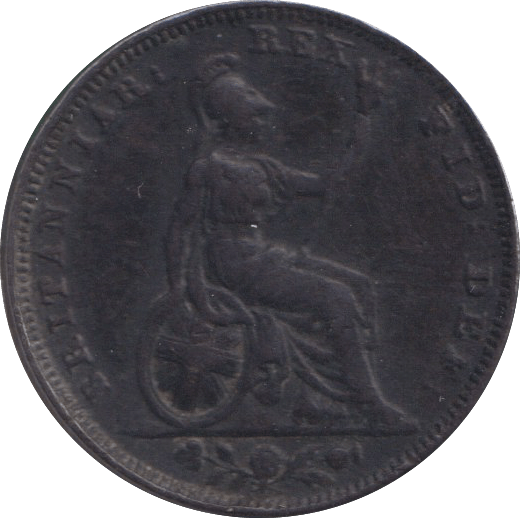 1834 FARTHING ( GF ) - FARTHING - Cambridgeshire Coins