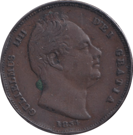 1834 FARTHING ( GF ) - FARTHING - Cambridgeshire Coins