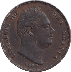 1834 FARTHING ( GF ) - FARTHING - Cambridgeshire Coins
