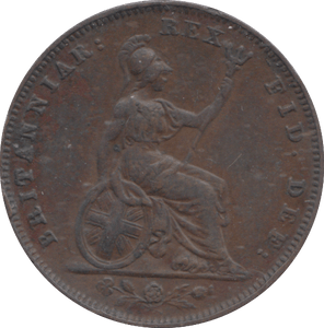 1834 FARTHING ( GVF ) - FARTHING - Cambridgeshire Coins