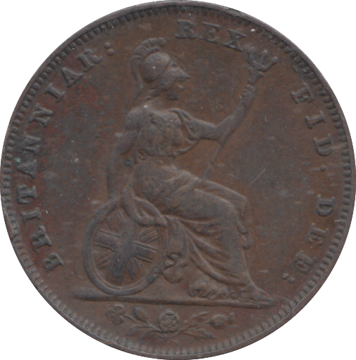 1834 FARTHING ( GVF ) - FARTHING - Cambridgeshire Coins