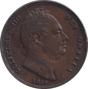 1834 FARTHING ( GVF ) - FARTHING - Cambridgeshire Coins