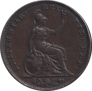 1834 FARTHING ( GVF ) - FARTHING - Cambridgeshire Coins