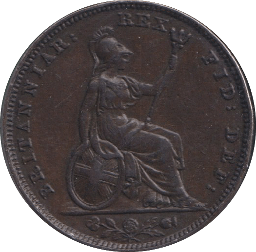 1834 FARTHING ( GVF ) - FARTHING - Cambridgeshire Coins