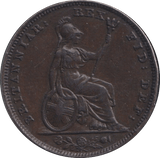 1834 FARTHING ( GVF ) - FARTHING - Cambridgeshire Coins