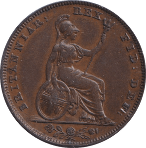 1834 FARTHING ( GVF ) - FARTHING - Cambridgeshire Coins