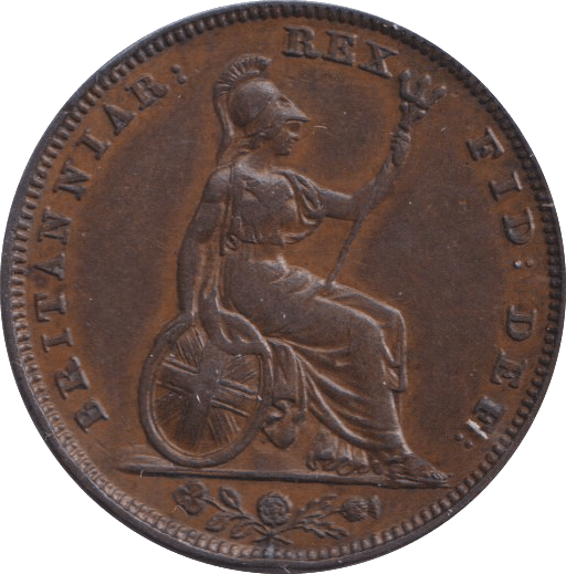 1834 FARTHING ( GVF ) - FARTHING - Cambridgeshire Coins