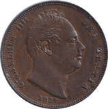 1834 FARTHING ( GVF ) - FARTHING - Cambridgeshire Coins