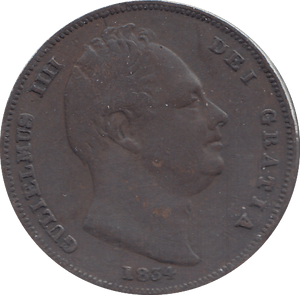 1834 FARTHING ( VF ) - FARTHING - Cambridgeshire Coins