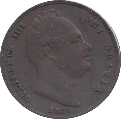 1834 FARTHING ( VF ) - FARTHING - Cambridgeshire Coins