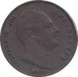 1834 FARTHING ( VF ) - FARTHING - Cambridgeshire Coins