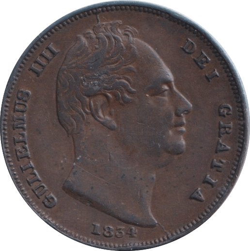 1834 FARTHING ( VF ) - FARTHING - Cambridgeshire Coins