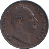 1834 FARTHING ( VF ) - FARTHING - Cambridgeshire Coins