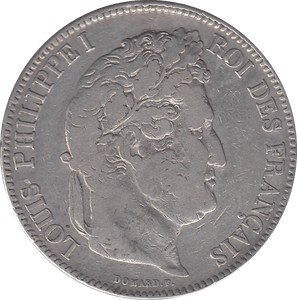 1834 FRANCE SILVER 5 FRANCS - WORLD COINS - Cambridgeshire Coins