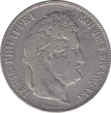 1834 FRANCE SILVER 5 FRANCS - WORLD COINS - Cambridgeshire Coins